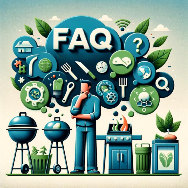 Image symbolizing questions and answers about eco-friendly grilling practices