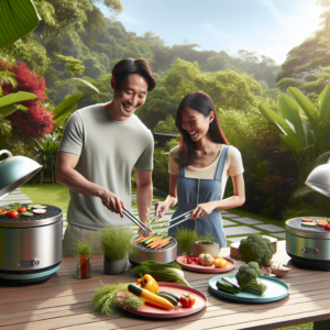 Eco-friendly grills for sustainable grilling, showcasing green solutions to reduce carbon footprint