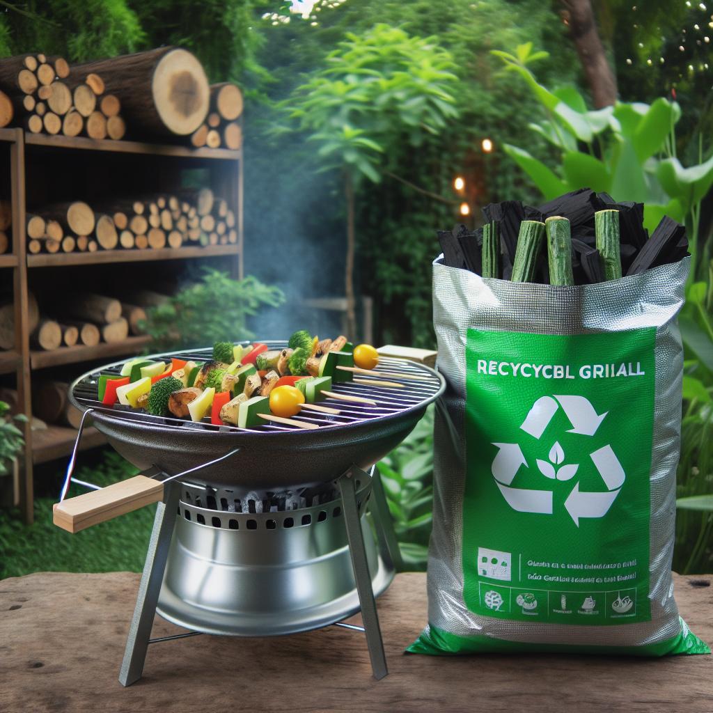 Eco-friendly charcoal grill showcasing sustainable BBQ solutions for environmentally conscious grilling