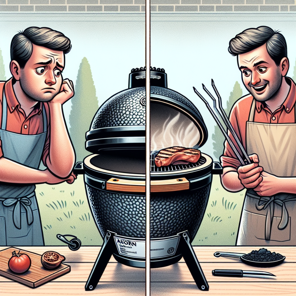 Image of a person grilling on an Akorn Kamado Charcoal Grill